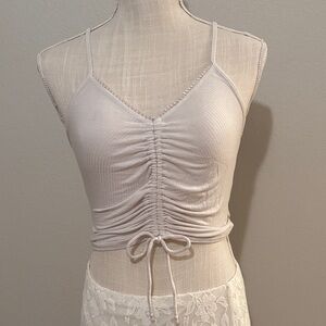 Caution To The Wind Ruched Crop Top